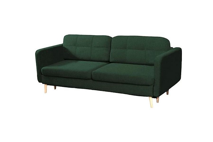 JVmoebel Sofa Schlafsofa 3 Sitzer Möbel Polster Textil Blaue Couchen Ecke B günstig online kaufen