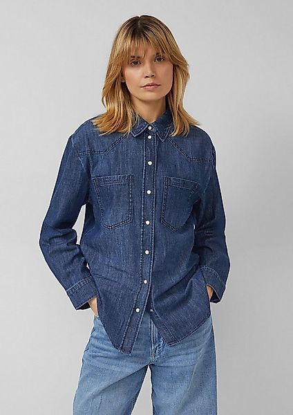 s.Oliver Langarmbluse Bluse Denimshirt günstig online kaufen