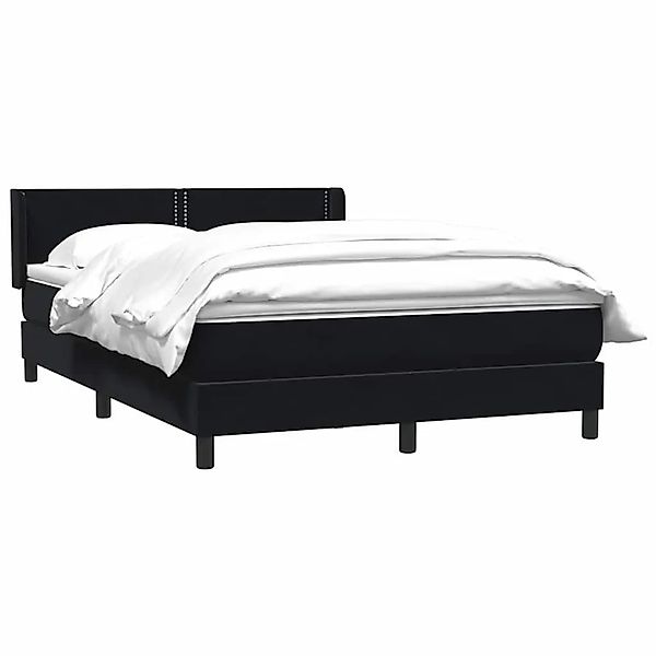 vidaXL Boxspringbett mit Matratze Schwarz 160x220 cm Samt 3318077 günstig online kaufen