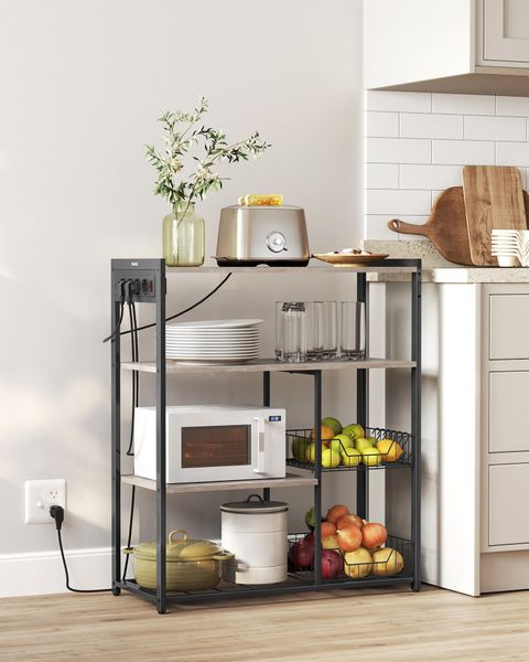VASAGLE Küchenregal, Standregal mit Steckdosen, 6 günstig online kaufen