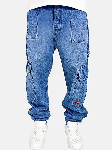 DADA Supreme Regular-fit-Jeans Worker Baggy Jeans mit Cargo-Style in Blau W günstig online kaufen
