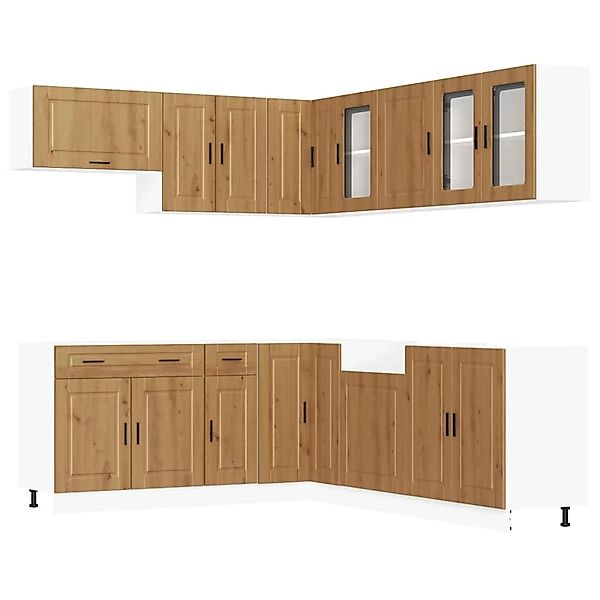 vidaXL 11-Tlg Küchenschrank-Set Porto Artisan-Eiche Holzwerkstoff 3314940 günstig online kaufen