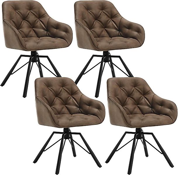 Woltu 4-Fußstuhl (4 St), drehbar, Esszimmerstuhl für Esszimmer Küche Wohnzi günstig online kaufen