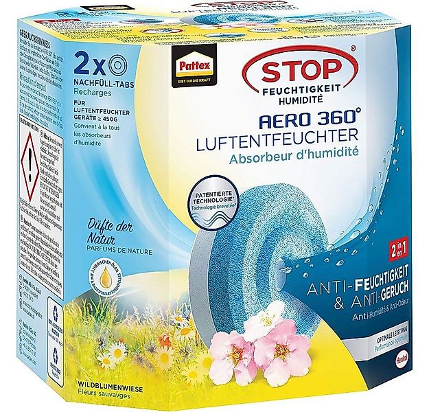 Pattex Luftbefeuchter Pattex AERO 360° Luftentfeuchter Wildblumenwiese Tabs günstig online kaufen