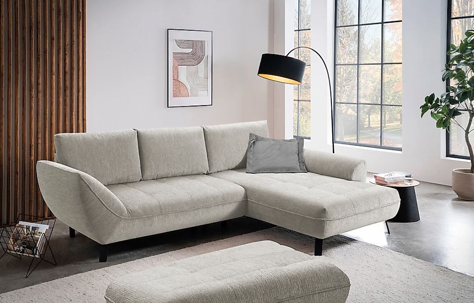 exxpo - sofa fashion Ecksofa "Bellini, Materialmix oder komplett Struktur, günstig online kaufen