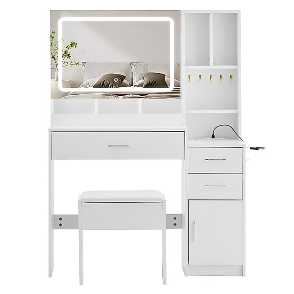 Ofcasa Schminktisch 100x40x137cm Frisiertisch 3 Schubladen günstig online kaufen