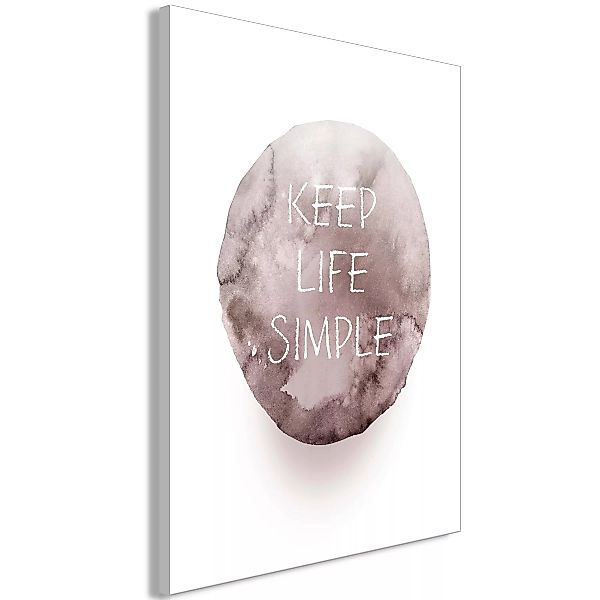 Wandbild - Keep Life Simple (1 Part) Vertical günstig online kaufen