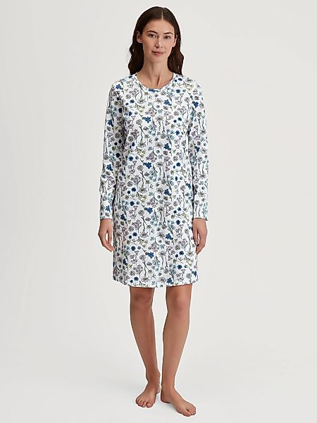 CALIDA Nachthemd "Flower Nights", Allover-Print, Pure Cotton, Langarm, atmu günstig online kaufen