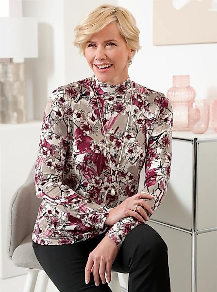 Classic Langarmshirt "Stehkragen-Shirt" 1 Stk. günstig online kaufen