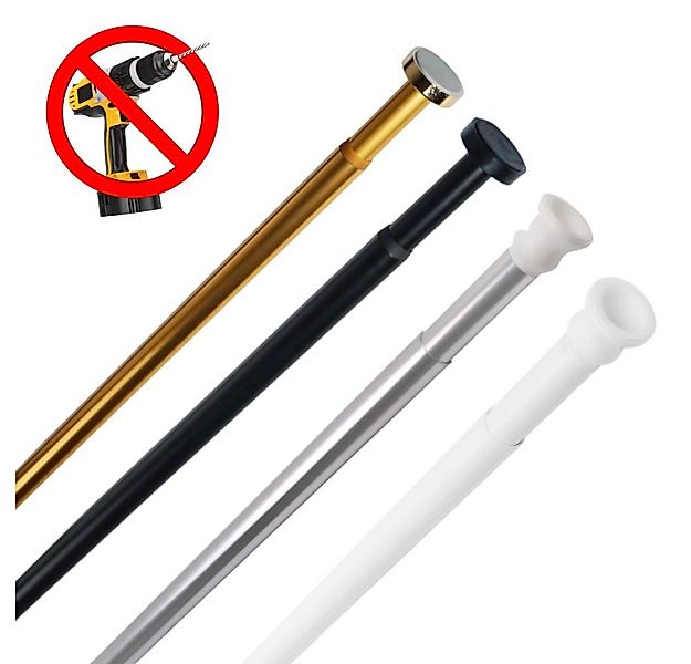 Sanilo Duschvorhangstange 90 - 160 cm oder 120 - 220 cm in schwarz, gold, w günstig online kaufen