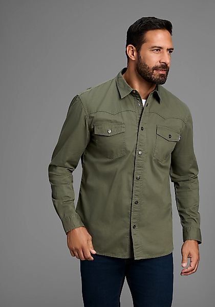 Arizona Langarmhemd, im Western-Stil günstig online kaufen