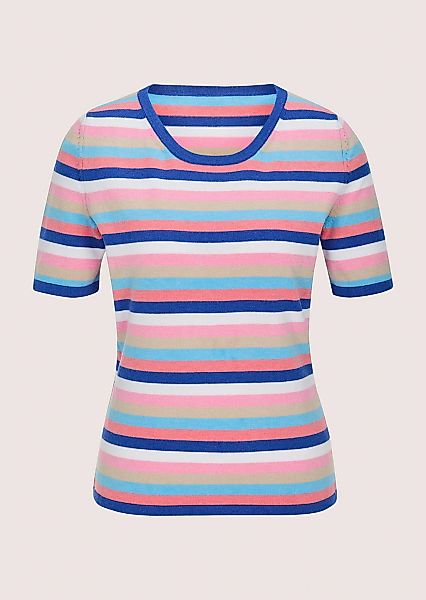 MADELEINE Longpullover "Glattstrickpullover Viskosepullover mit Streifen-Mu günstig online kaufen