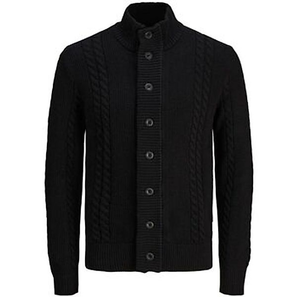 Jack & Jones  Pullover 12242947 GRID CABLE CARDIGAN-BLACK günstig online kaufen