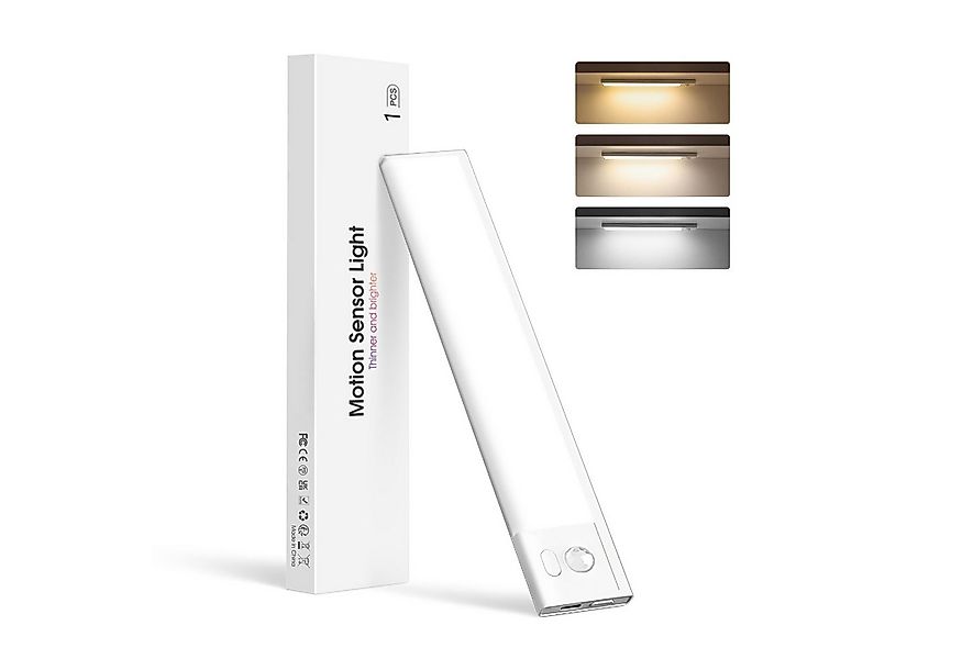 Fanttik LED Unterbauleuchte Schrankbeleuchtung mit Bewegungsmelder 3 Farbmo günstig online kaufen