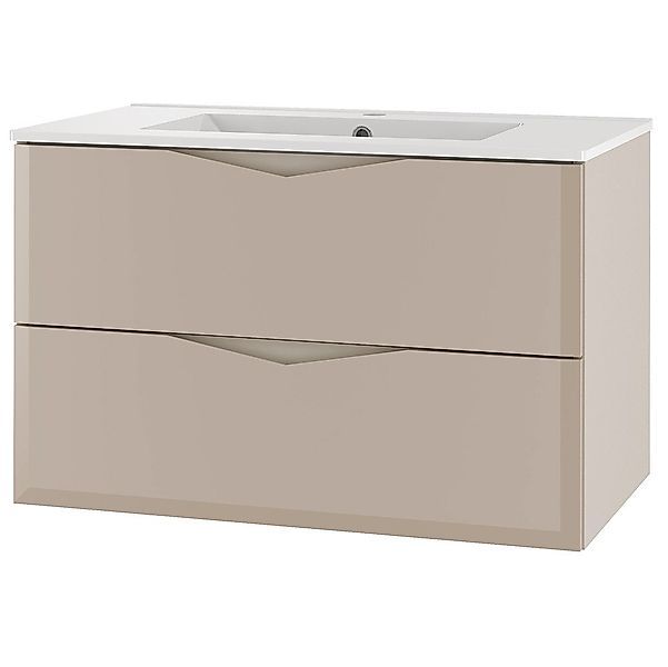 Lomadox Waschtisch DORIDA-140, Waschtischunterschrank Badezimmerschrank 81 günstig online kaufen