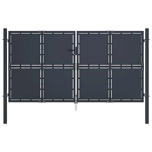 vidaXL Gartentor Stahl 300x200 cm Anthrazit 144528 günstig online kaufen