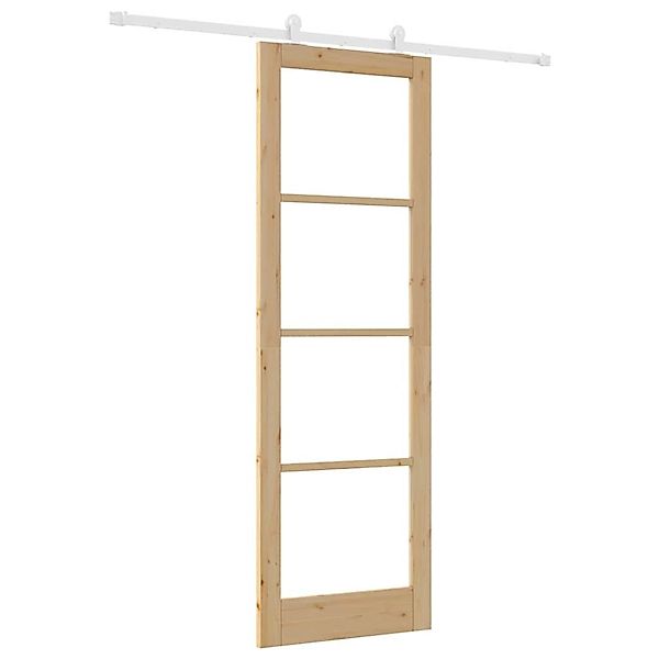 vidaXL Schiebetür ORKDAL Braun 78 x 232 cm Holz und Metall 3332079 günstig online kaufen