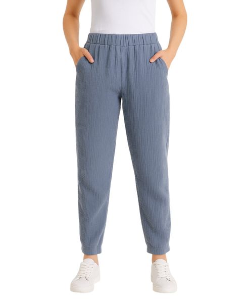 fashionshowcase Stoffhose Damen Musselin Stoffhose 100% günstig online kaufen