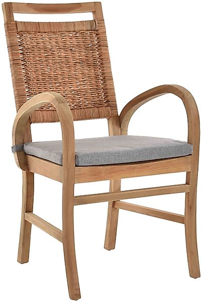 Krines Home Esszimmersessel Teakstuhl Holz Teak günstig online kaufen
