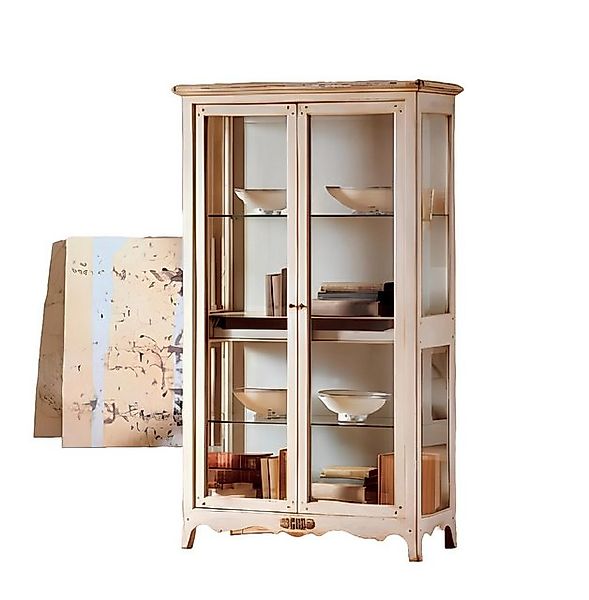 JVmoebel Vitrine Vitrinen Schrank Echtholz Anrichte Vitrine Massiv Esszimme günstig online kaufen