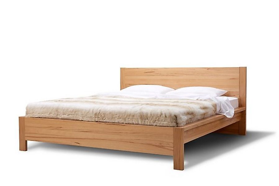 Natur24 Bett Doppelbett Amsterdam 200 x 200 cm Buche Nuss gebeizt und lacki günstig online kaufen