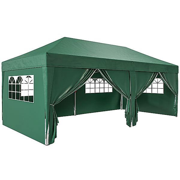Outsunny Pavillon ca. 6x3m Stabil Winterfest Pop-up Faltpavillon mit Fenste günstig online kaufen