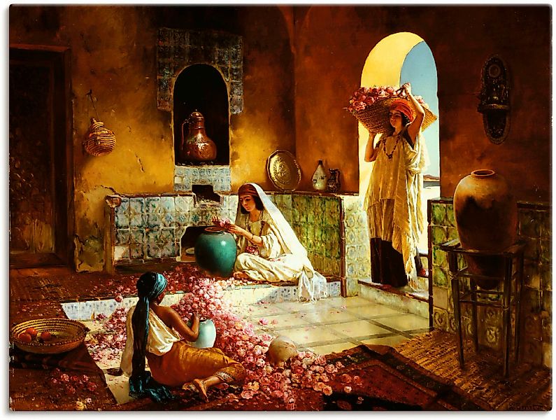 Artland Wandbild "Die Rosenernte." Frau 1 Stk. tlg. als Leinwandbild, Poste günstig online kaufen