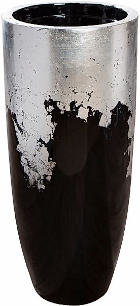 GILDE Pflanzkübel "Übertopf XXL Konus schwarz; silberfarben", (1 St.) günstig online kaufen