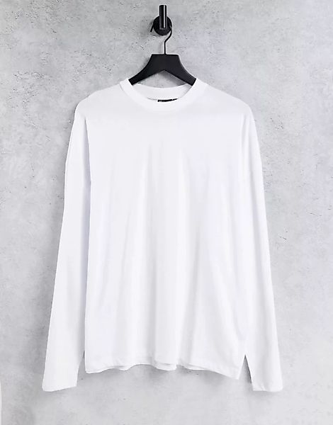 ASOS DESIGN – Langärmliges Shirt-Weiß günstig online kaufen