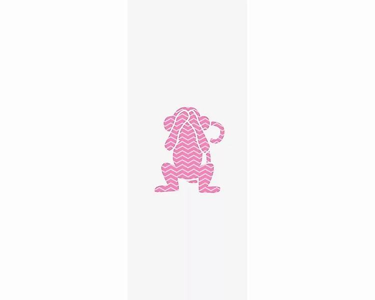 Dekopanel "AffeBlind pink" 1,00x2,50 m / Strukturvlies Klassik günstig online kaufen