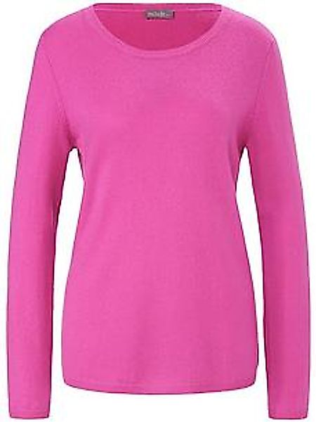 Rundhals-Pullover aus Schurwolle und Kaschmir Peter Hahn pink günstig online kaufen