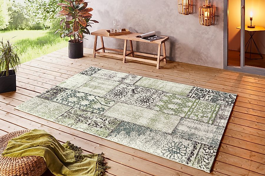 NORTHRUGS Teppich »Symi«, rechteckig, 8 mm Höhe, In- & Outdoor, Kurzflor, L günstig online kaufen