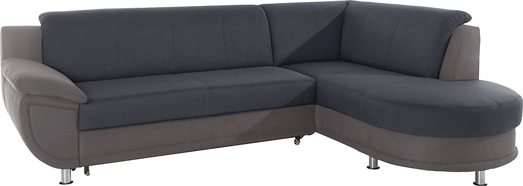 TRENDMANUFAKTUR Ecksofa "Rondo 3, zeitlos und bequem, Materialmix, breite A günstig online kaufen