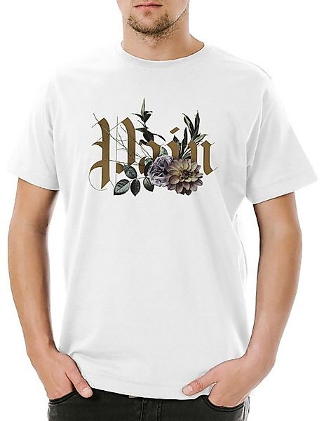 Urban Backwoods Print-Shirt Pain Flowers Herren T-Shirt Blumen Blume Schmer günstig online kaufen