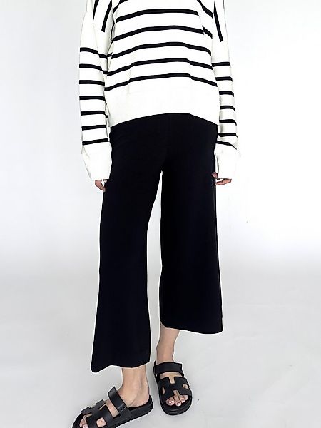 Zuckerwatte Strickhose mit weitem Bein, aus feinem Viskose Stretch günstig online kaufen