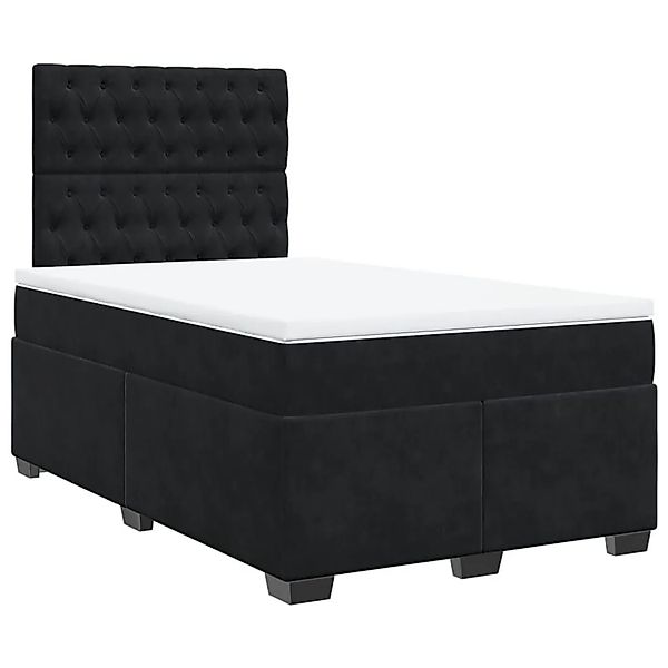 vidaXL Boxspringbett mit Matratze Schwarz 120x190 cm Samt 3293166 günstig online kaufen