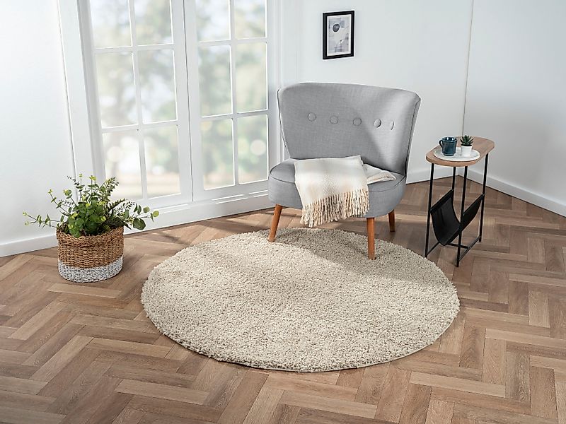 Myflair Möbel & Accessoires Hochflor-Teppich »My Shaggy«, rund, 37 mm Höhe, günstig online kaufen