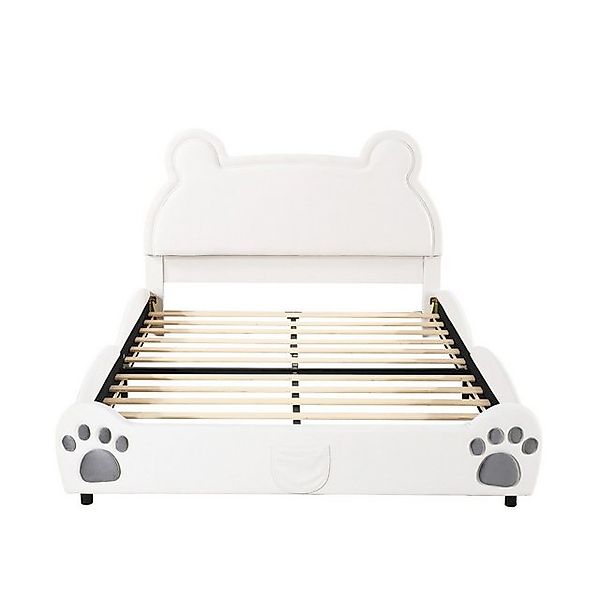 Gotagee Polsterbett Kinderbett Bärenform 140x200 Einzelbett Stoff Bettgeste günstig online kaufen