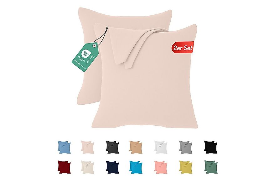 livessa Kissenbezug 2er Set Kissenbezug - Verdeckter Reißverschluss - Kopfk günstig online kaufen
