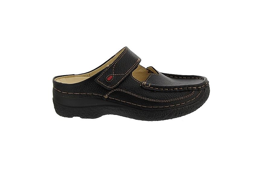 WOLKY Wolky Roll Slipper, Clog, Printed leather, black, 0622770-000 Clog günstig online kaufen