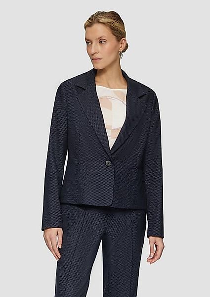 s.Oliver BLACK LABEL Jackenblazer gepunktet, mit 1-Knopfverschluss und Tasc günstig online kaufen