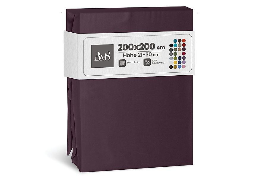 BETTWAESCHE-MIT-STIL Spannbettlaken Mako Satin Spannbettlaken, Matratzenhöh günstig online kaufen