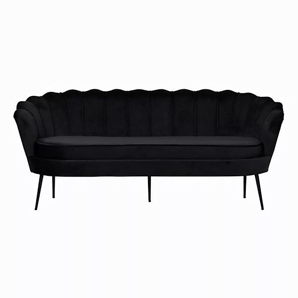 ebuy24 Sofa Nice Sofa 3 Personen velour schwarz. günstig online kaufen