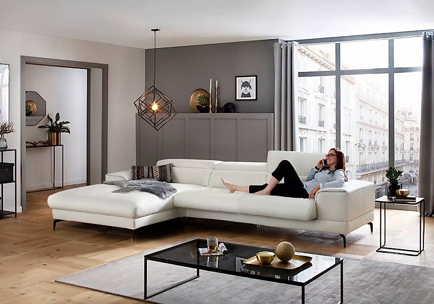 W.SCHILLIG Ecksofa »piedroo, Designsofa mit tollem Sitzkomfort, bequem, L-F günstig online kaufen
