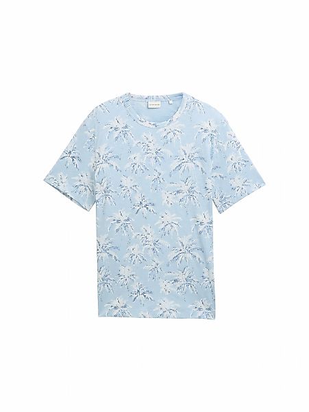 TOM TAILOR T-Shirt, mit All-Over Palmen Print günstig online kaufen