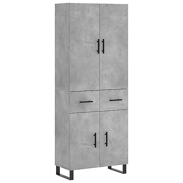 vidaXL Highboard Betongrau 69,5x34x180 cm Holzwerkstoff 3198173 günstig online kaufen