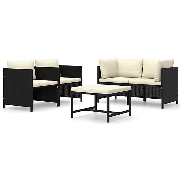 vidaXL Gartenlounge-Set 5-tlg. Garten-Lounge-Set mit Kissen günstig online kaufen