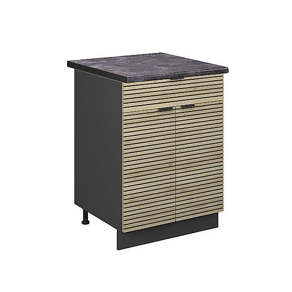 Vicco Unterschrank Fame-Line, Eiche Paneel/Anthrazit, 60 günstig online kaufen