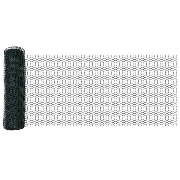vidaXL Hexagonzaun Grün 0,8 x 10 m PVC 42005341 günstig online kaufen