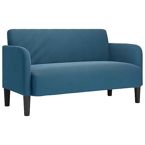 vidaXL Sofa Zweisitzer-Sofa Blau 109 cm Samt günstig online kaufen